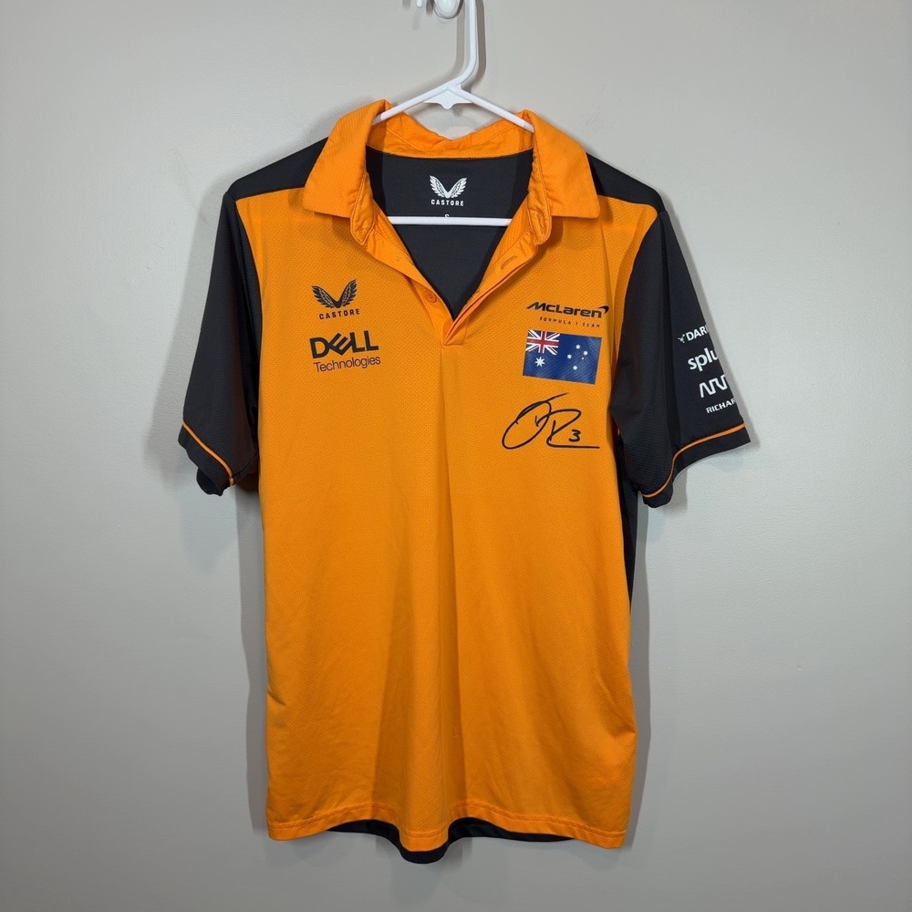 McLaren F1 Team Castore Polo Shirt Daniel Ricciardo #3 Australia Size S Men's